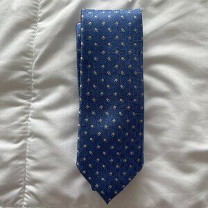 Michael Kors Men's Silk And Polyester Blue Neck Tie Circle Pattern Tie